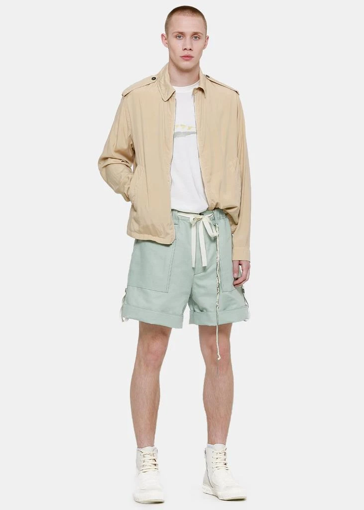 商品FEDERICO CURRADI|Federico Curradi Beige Silk Flight Jacket,价格¥2803,第5张图片详细描述