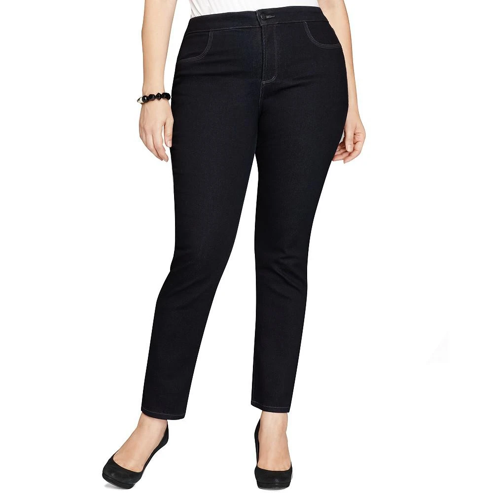 商品Style & Co|Plus & Petite Plus Easy-Fit Tummy-Control Straight-Leg Jeans, Created for Macy's,价格¥132,第1张图片