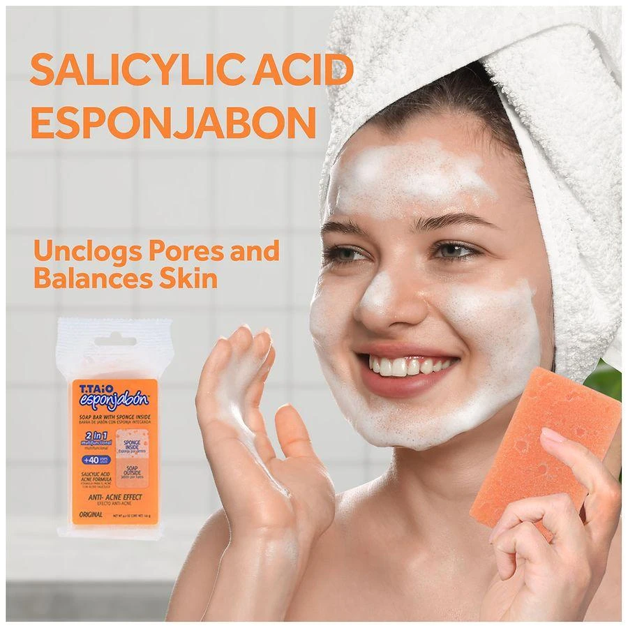 Body Cleansing Sponge Infused with Soap, Anti Acne with Salicylic Acid 商品