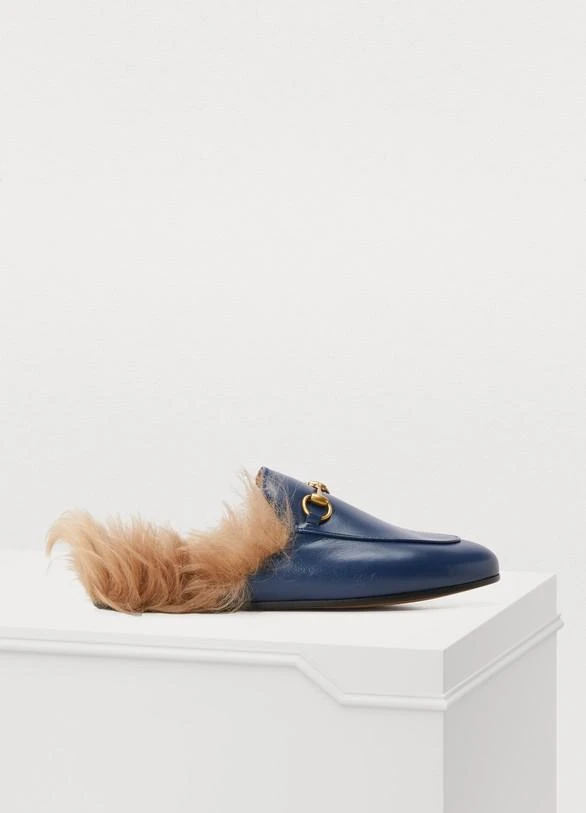 商品Gucci|Princetown fur loafers,价格¥7168,第1张图片