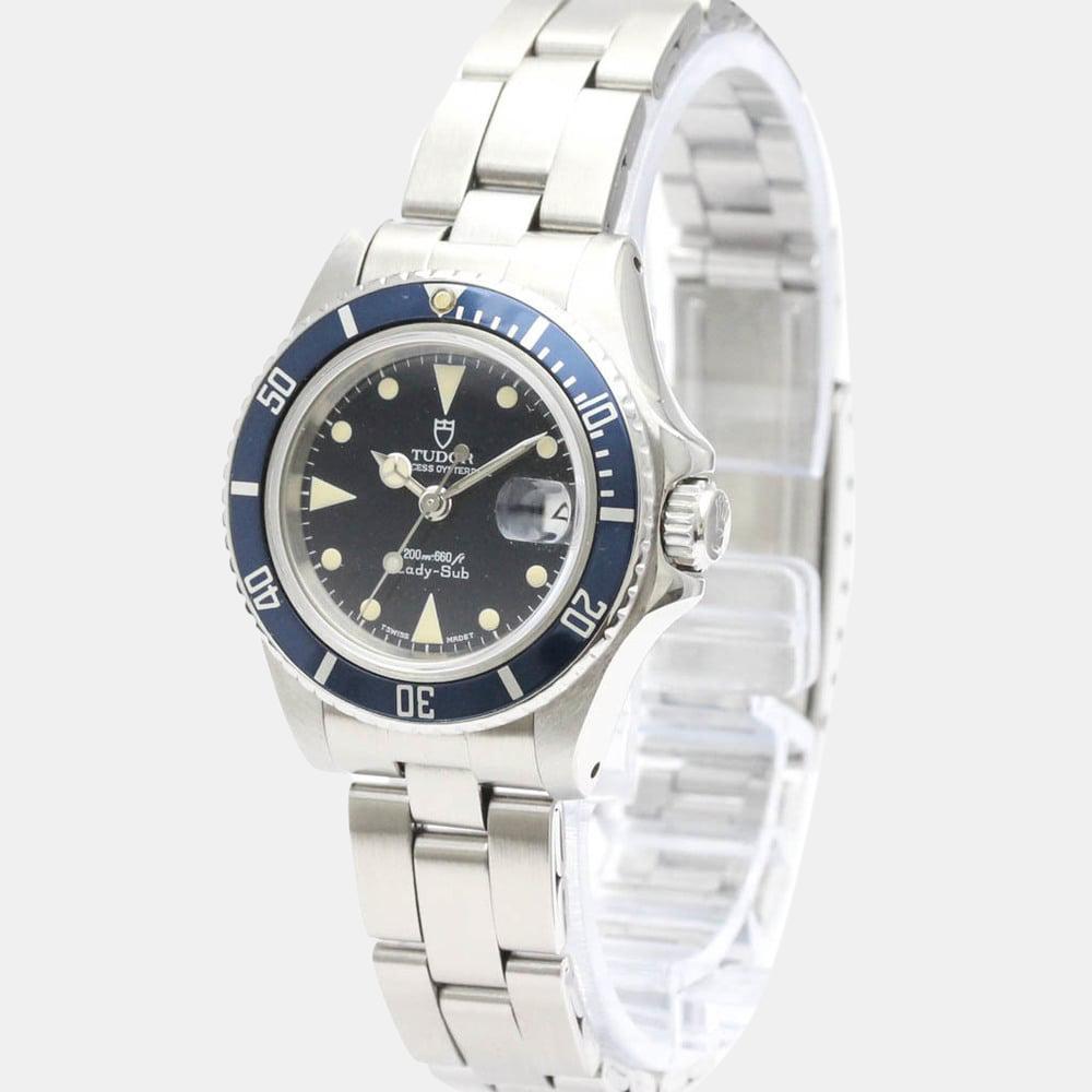 商品[二手商品] Tudor|Tudor Blue Stainless Steel Lady Sub 96090 Automatic Women's Wristwatch 27 mm,价格¥11719,第1张图片