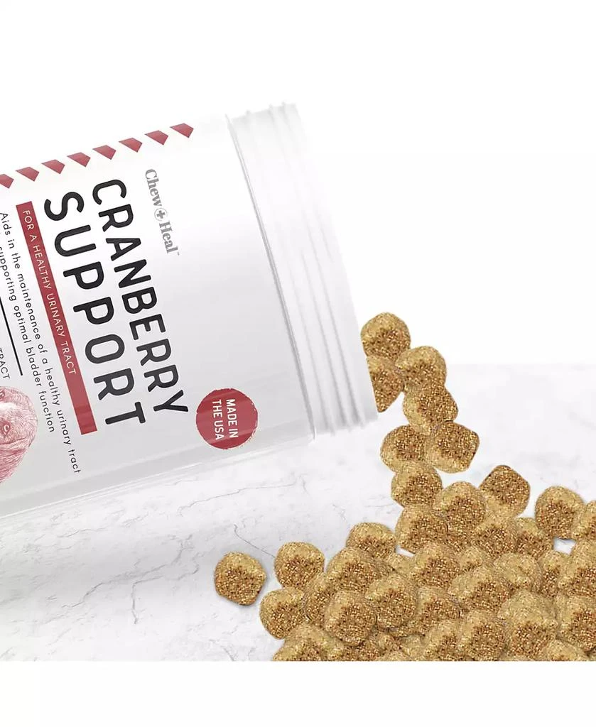 商品Chew + Heal|Cranberry Urinary Health Supplement for Dogs - 120 Delicious Chews,价格¥209,第2张图片详细描述