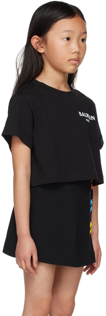 商品Balmain|Kids Black Small Logo T-Shirt,价格¥501,第2张图片详细描述