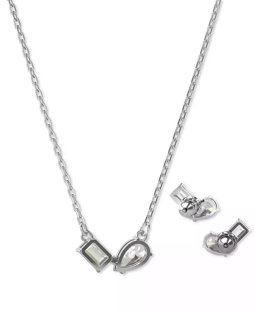 商品Swarovski|Rhodium-Plated Mixed Crystal Pendant Necklace & Stud Earrings Set,价格¥1488,第4张图片详细描述