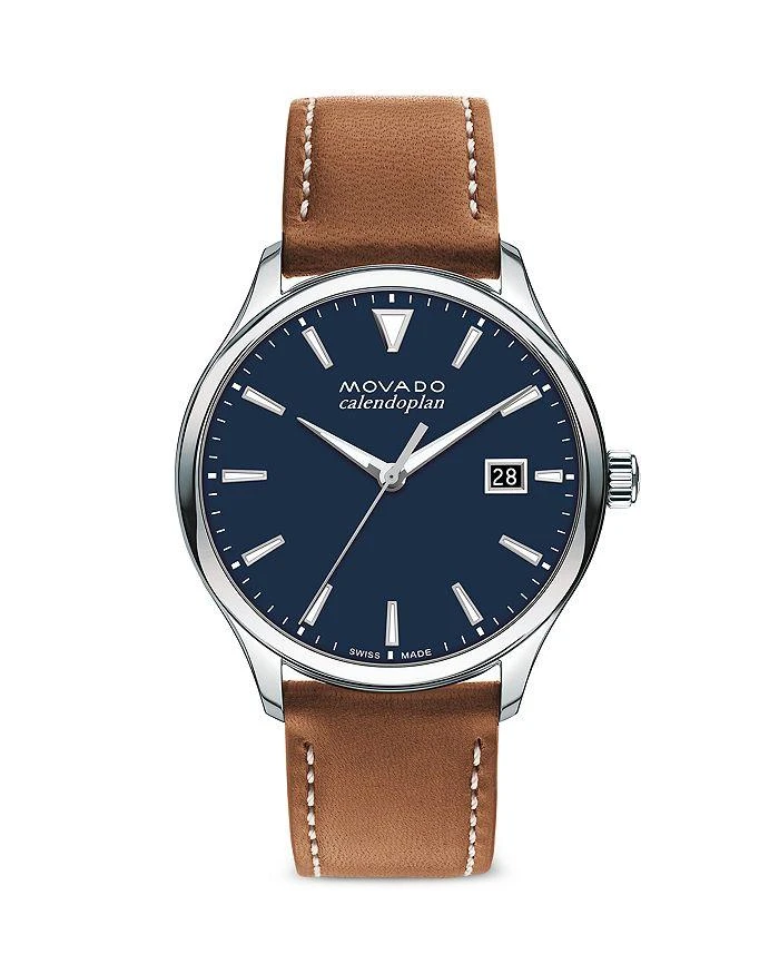 商品Movado|Heritage Calendoplan Watch, 40mm,价格¥5552,第1张图片详细描述
