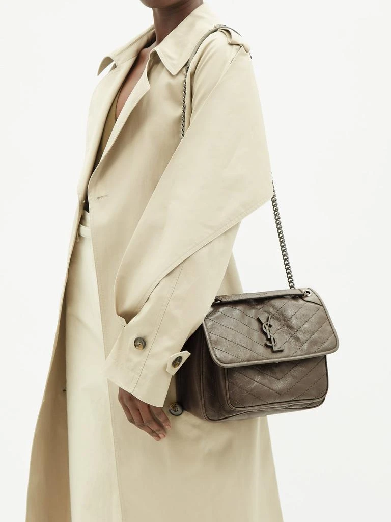 商品Yves Saint Laurent|Niki medium crinkled-leather shoulder bag,价格¥27341,第3张图片详细描述