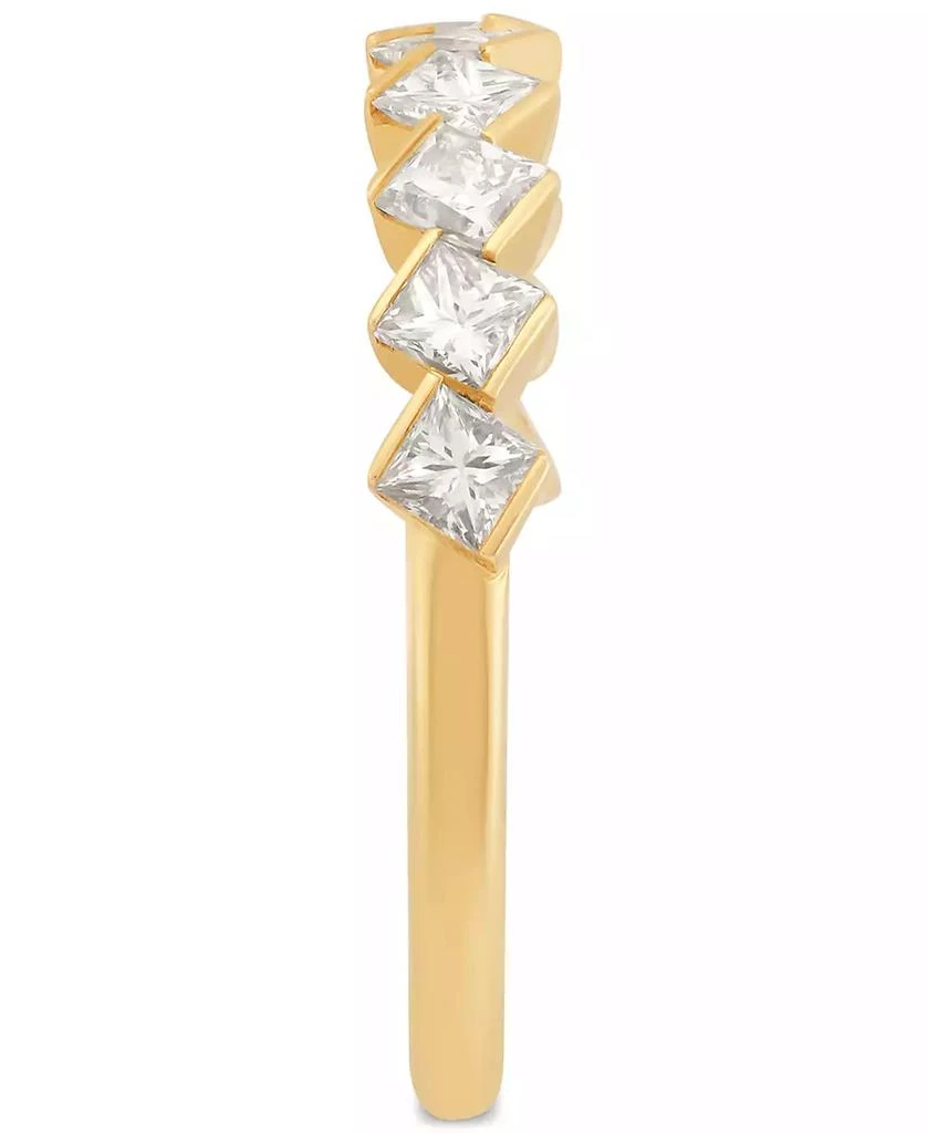 商品Macy's|Diamond Princess-Cut Diagonal Set Ten Stone Band (1 ct. t.w.) in 14k Gold,价格¥8658,第4张图片详细描述