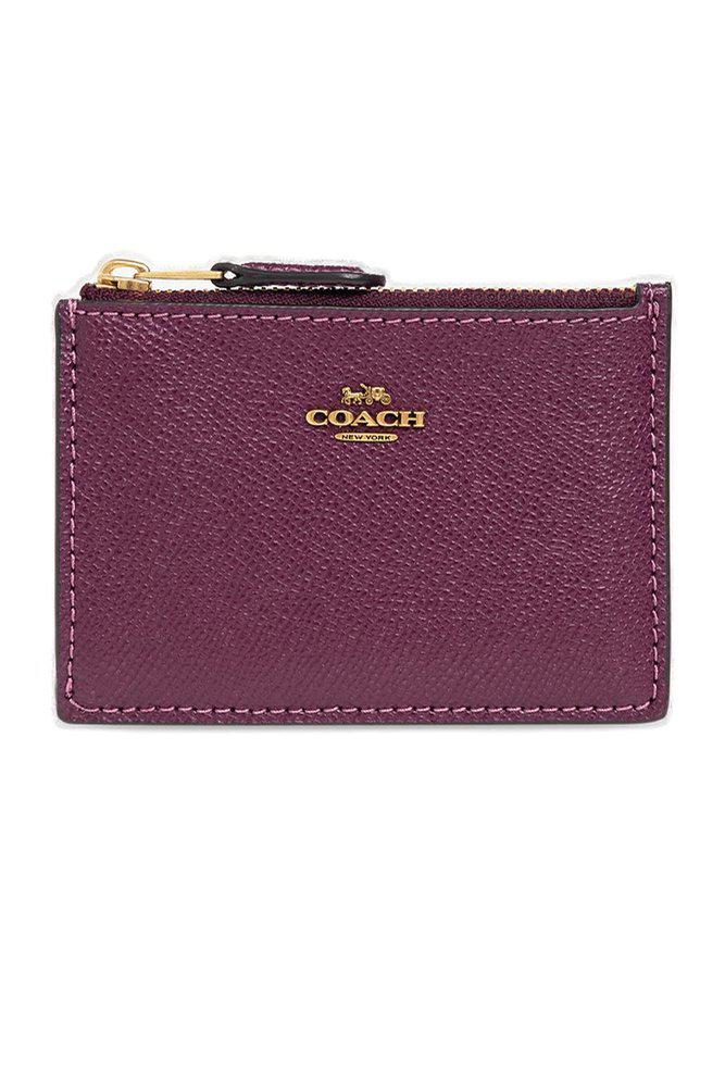 Coach Logo Plaque Zipped Cardholder商品第1张图片规格展示