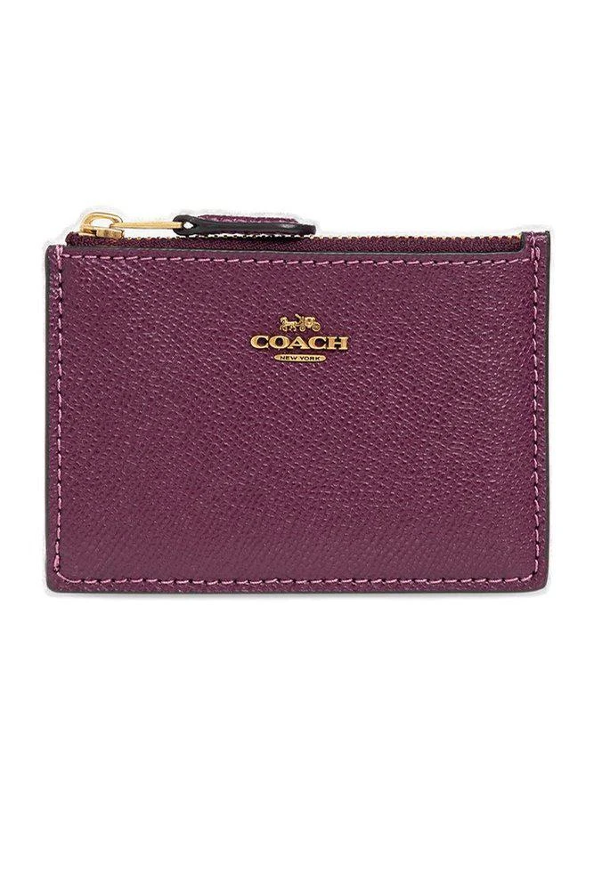 商品Coach|Coach Logo Plaque Zipped Cardholder,价格¥284,第1张图片