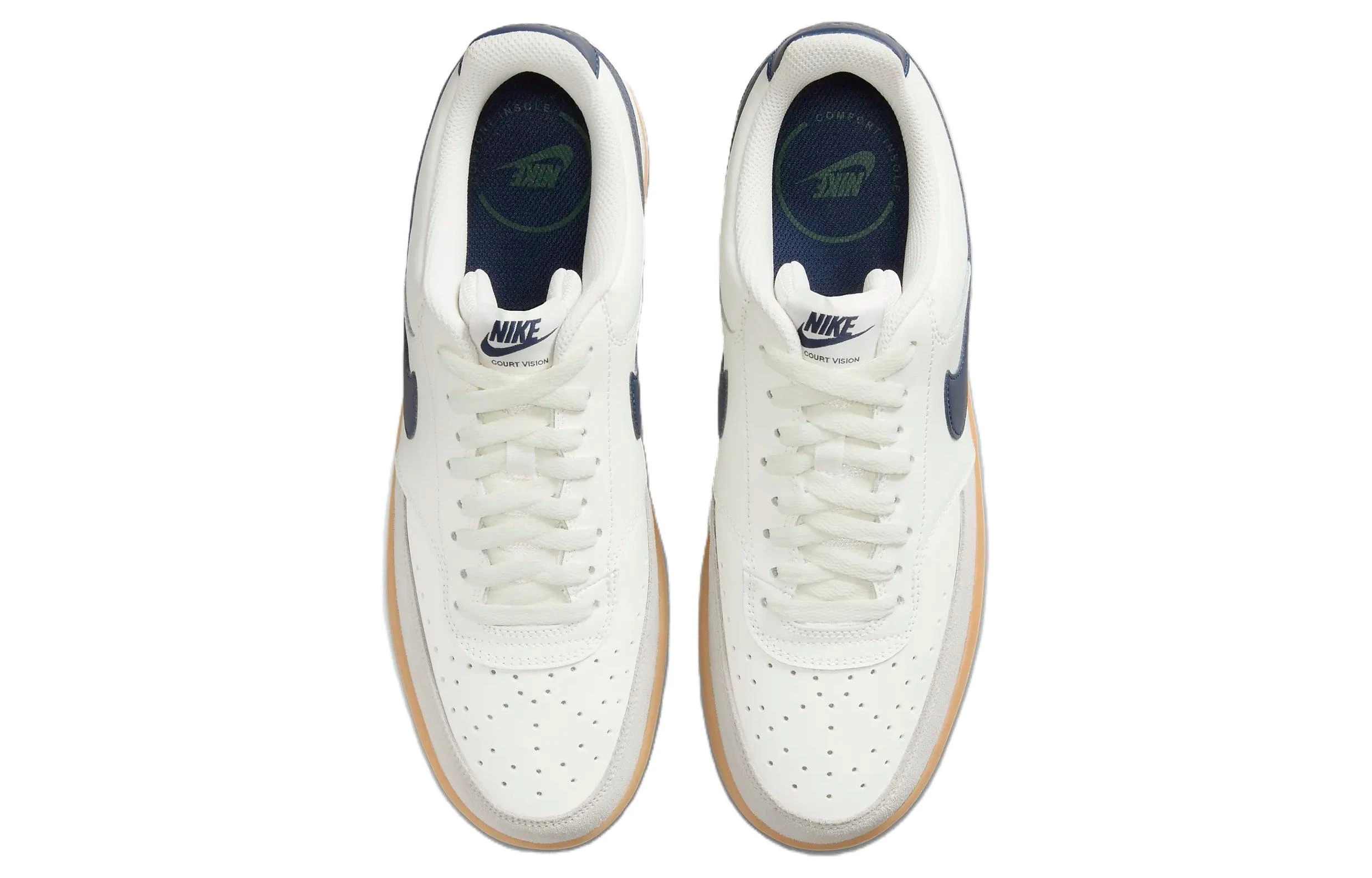 商品[国内直发] NIKE|Court Vision 1 LOW 低帮 板鞋 男款 白色,价格¥345,第4张图片详细描述
