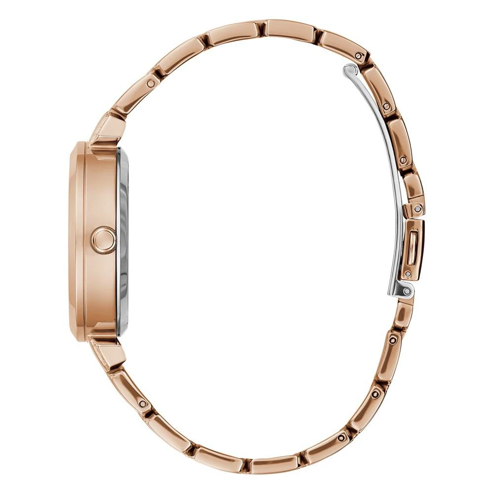 商品GUESS|Women's Quartz Rose Gold-Tone Stainless Steel Bracelet Watch 33mm,价格¥674,第2张图片详细描述