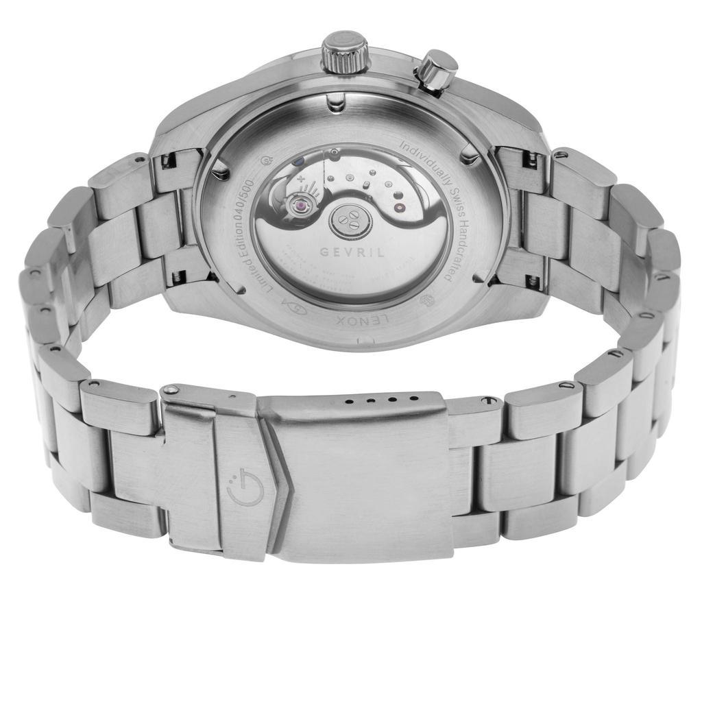 商品Gevril|Gevril Lenox Automatic Men's Watch Black Dial Black Subdials Day/Date Stainless Steel Bracelet,价格¥5125,第5张图片详细描述