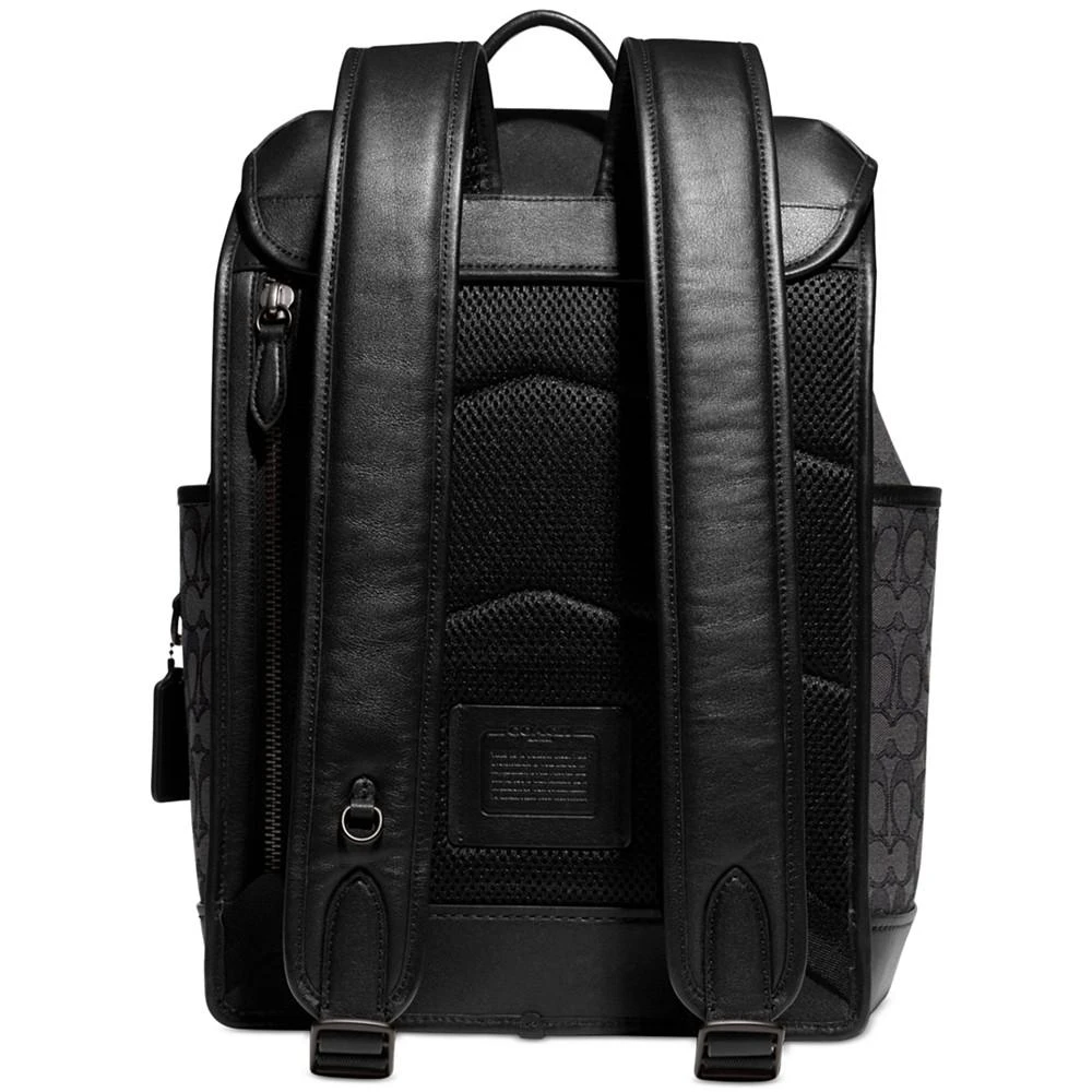 商品Coach|Signature Jacquard League Flap Backpack,价格¥4414,第2张图片详细描述