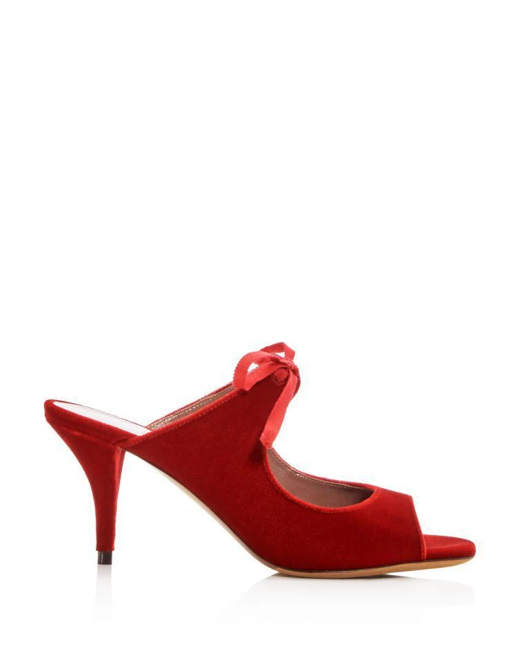 商品Tabitha Simmons|Women's Helene Velvet High Heel Slide Sandals,价格¥1781,第2张图片详细描述