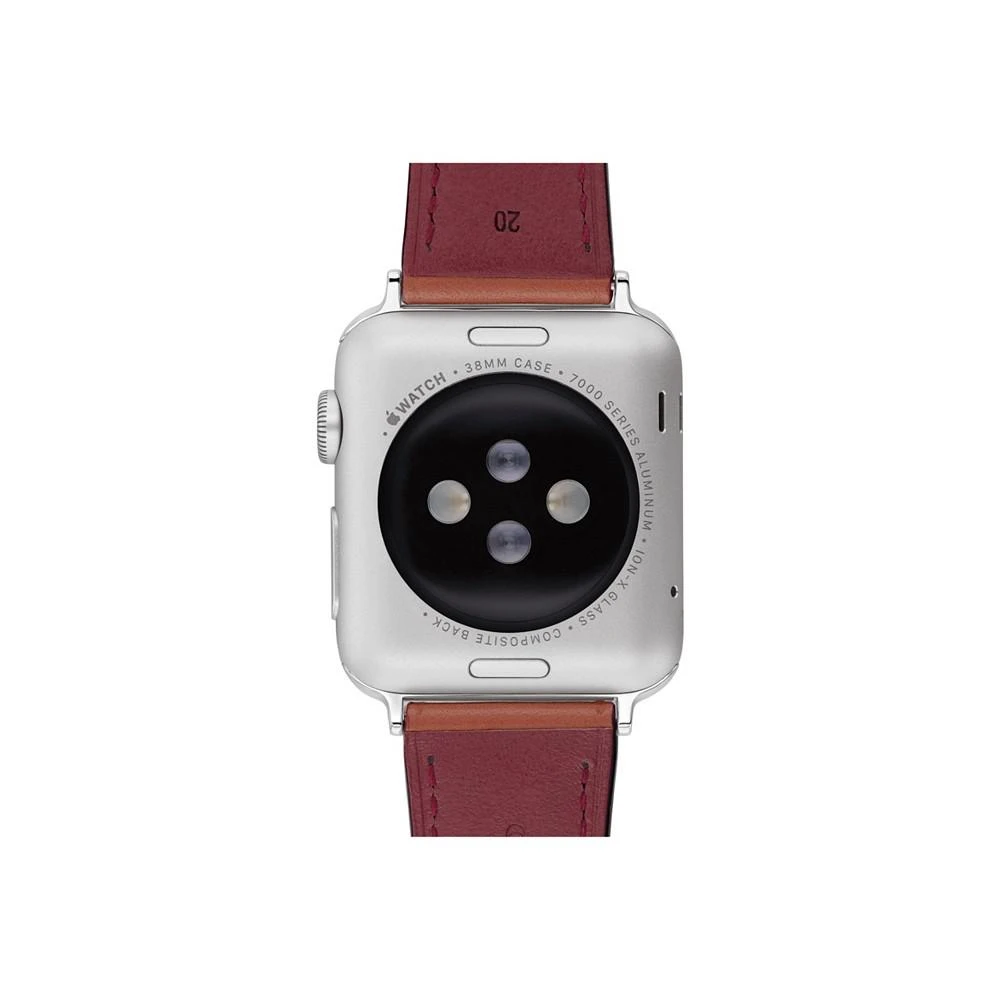 商品Coach|Women's Brown Leather Strap Apple Watch Band 38/40/41mm,价格¥704,第3张图片详细描述