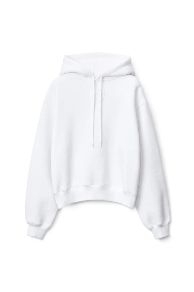 商品Alexander Wang|PUFF LOGO HOODIE IN STRUCTURED TERRY,价格¥2483,第1张图片