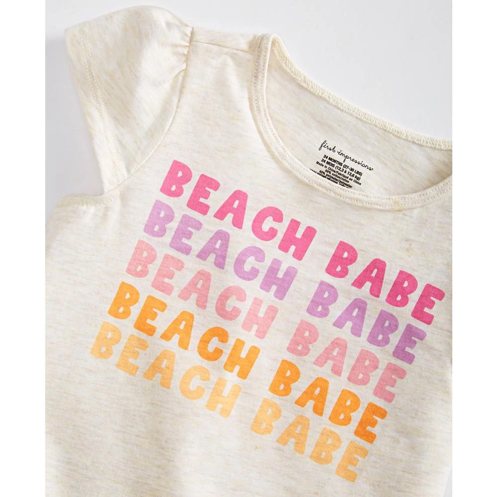 商品First Impressions|Baby Girls Beach Babe T-Shirt, Created for Macy's,价格¥15,第3张图片详细描述