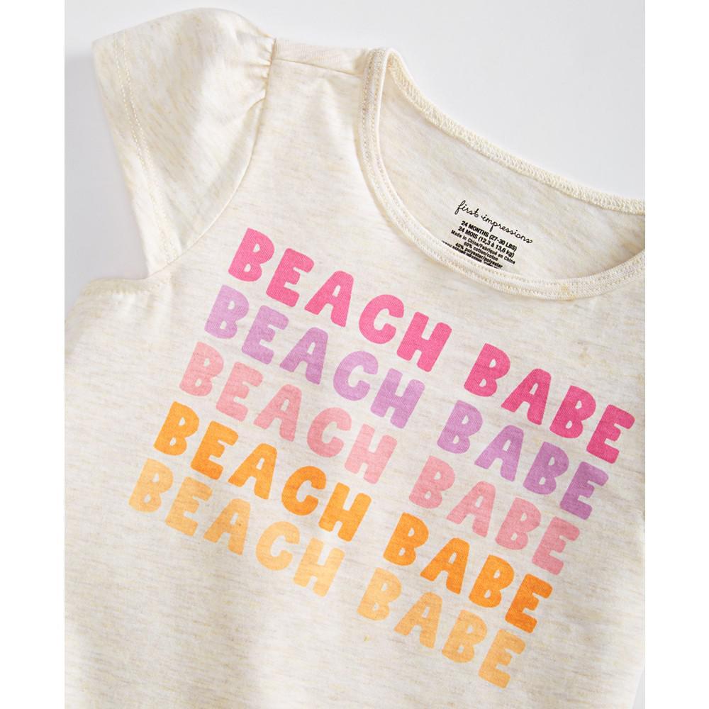 商品First Impressions|Baby Girls Beach Babe T-Shirt, Created for Macy's,价格¥29,第5张图片详细描述