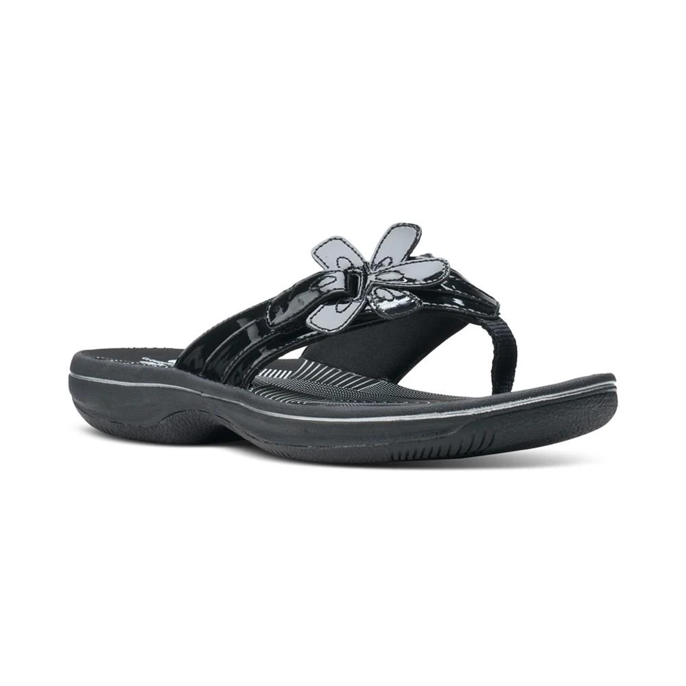商品Clarks|Women's Cloudsteppers Brinkley Flora Flip-Flop Sandals,价格¥303,第1张图片