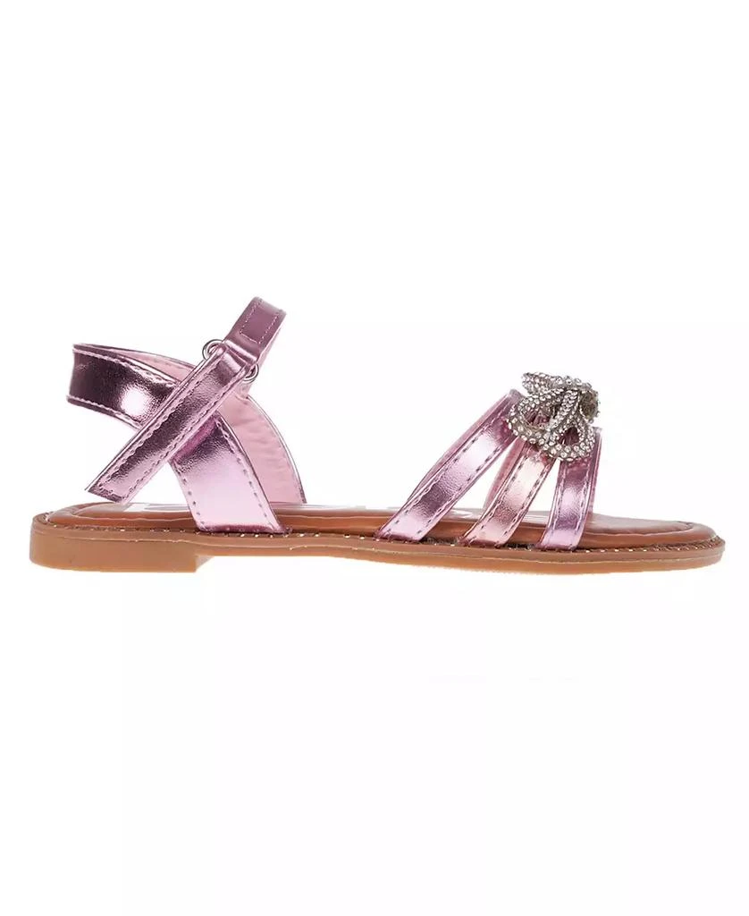 Big Girl's Strappy Sandal with Cute Rhinestone Tubular Bow Polyurethane Sandals 商品