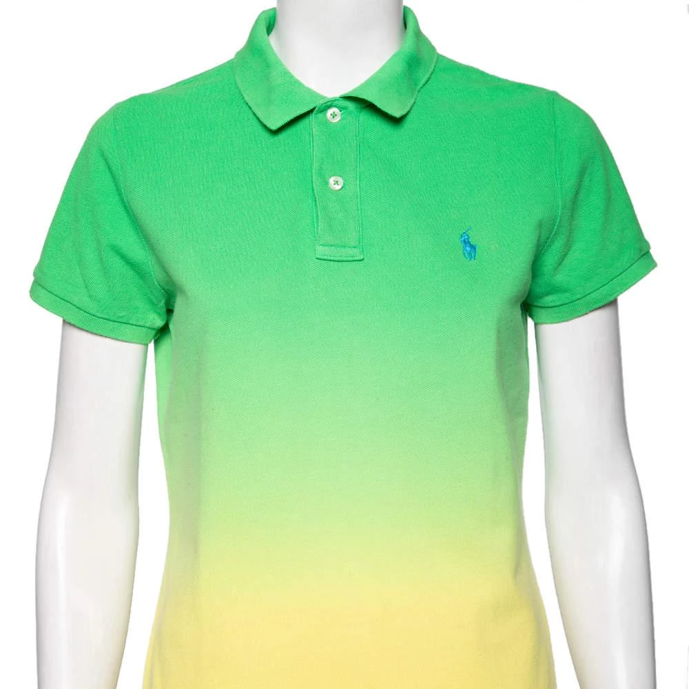 商品[二手商品] Ralph Lauren|Ralph Lauren Green Ombre Cotton Pique Skinny Fit Polo T-Shirt L,价格¥1032,第4张图片详细描述