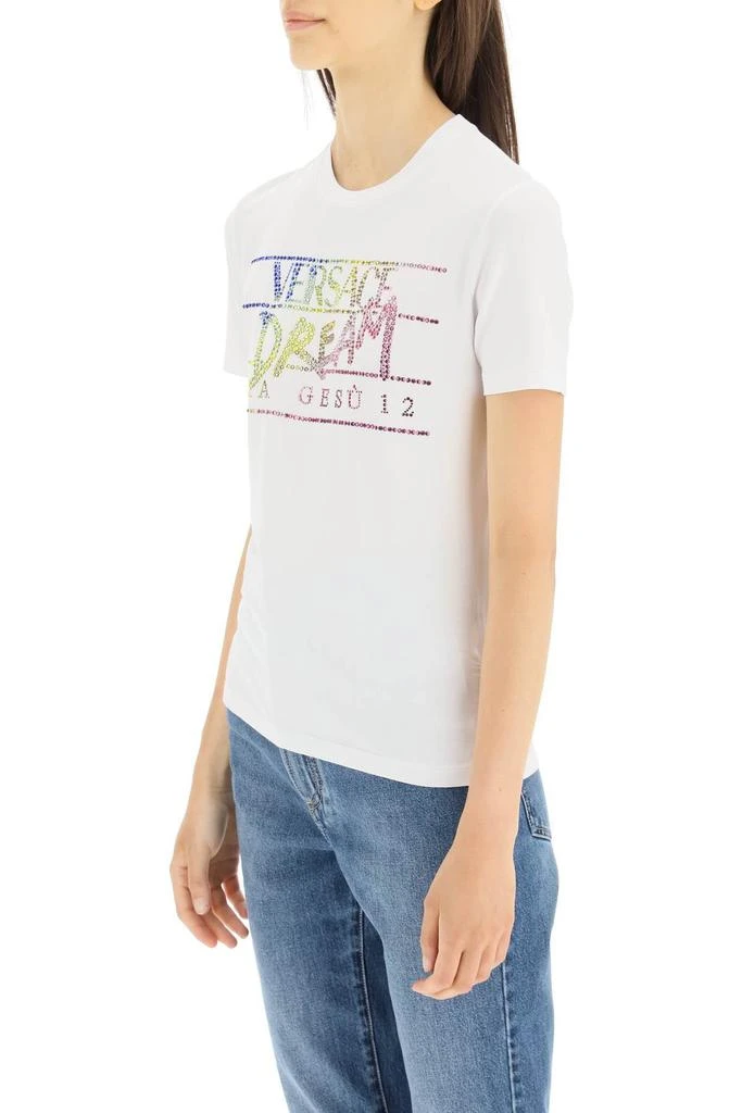 商品Versace|Versace rhinestone logo t-shirt,价格¥3495,第4张图片详细描述