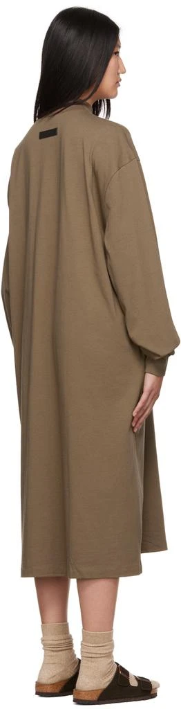 商品Essentials|Brown Long Sleeve Midi Dress,价格¥323,第3张图片详细描述