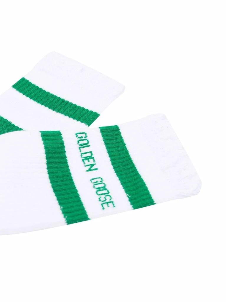 商品Golden Goose|GOLDEN GOOSE - Cotton Logo Socks,价格¥456,第2张图片详细描述