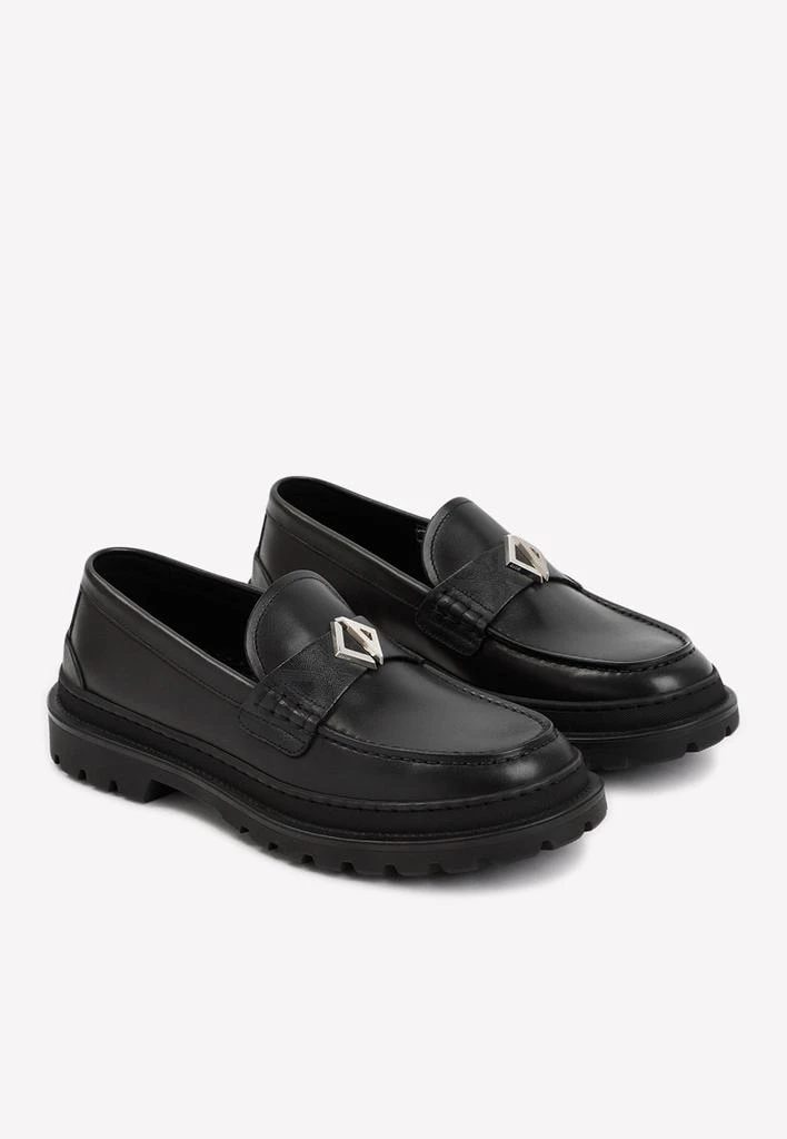 商品Dior|CD Logo Leather Loafers,价格¥5770,第3张图片详细描述