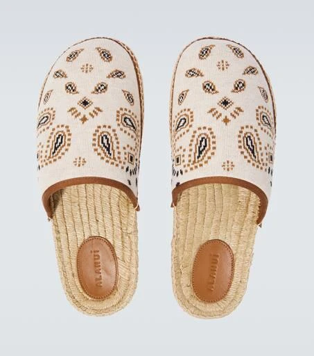 商品ALANUI|Bandana canvas jacquard espadrille slides,价格¥2409,第4张图片详细描述