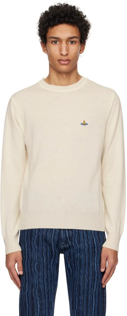 商品Vivienne Westwood|Off-White Embroidered Sweater,价格¥2421,第1张图片
