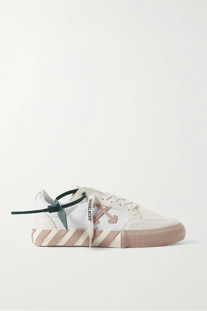 商品Off-White|Low Vulcanized 绒面革边饰帆布运动鞋  - IT35,价格¥3593,第1张图片