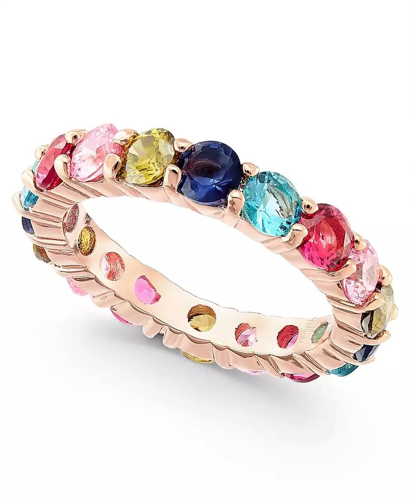 商品Charter Club|18K Rose Gold Plate Multicolor Crystal Ring, Created for Macy's,价格¥105,第1张图片