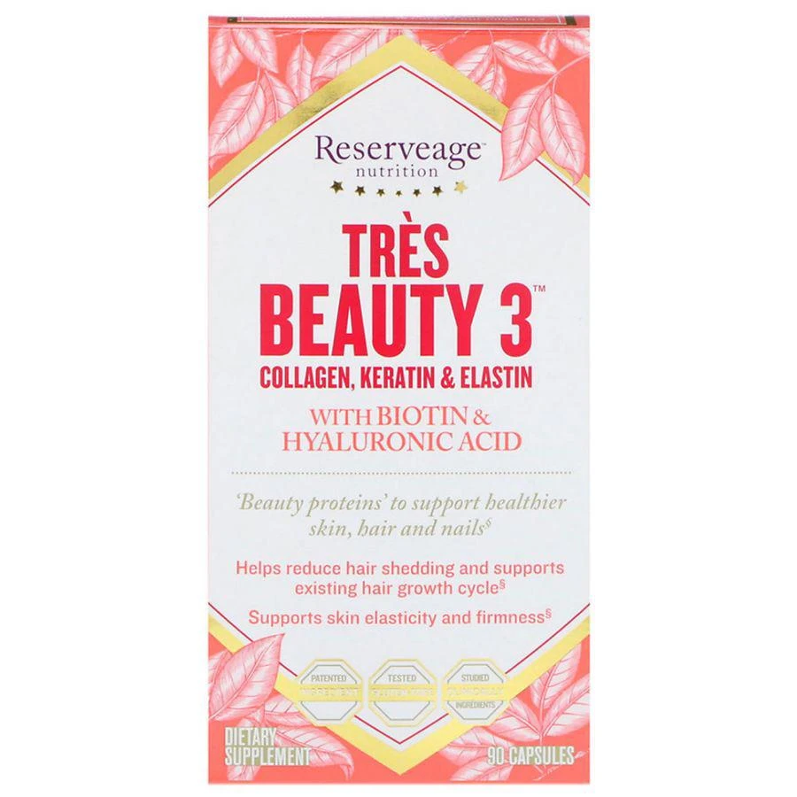 商品ReserveAge Nutrition|Tres Beauty 3, Capsules,价格¥498,第1张图片