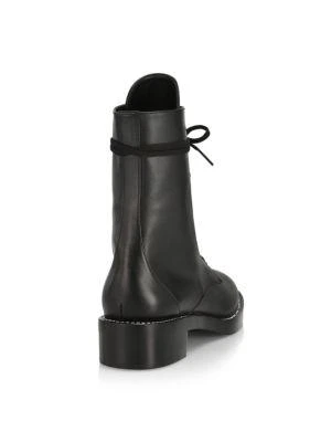 商品Stuart Weitzman|Sondra Studded Leather Combat Boots,价格¥1231,第3张图片详细描述