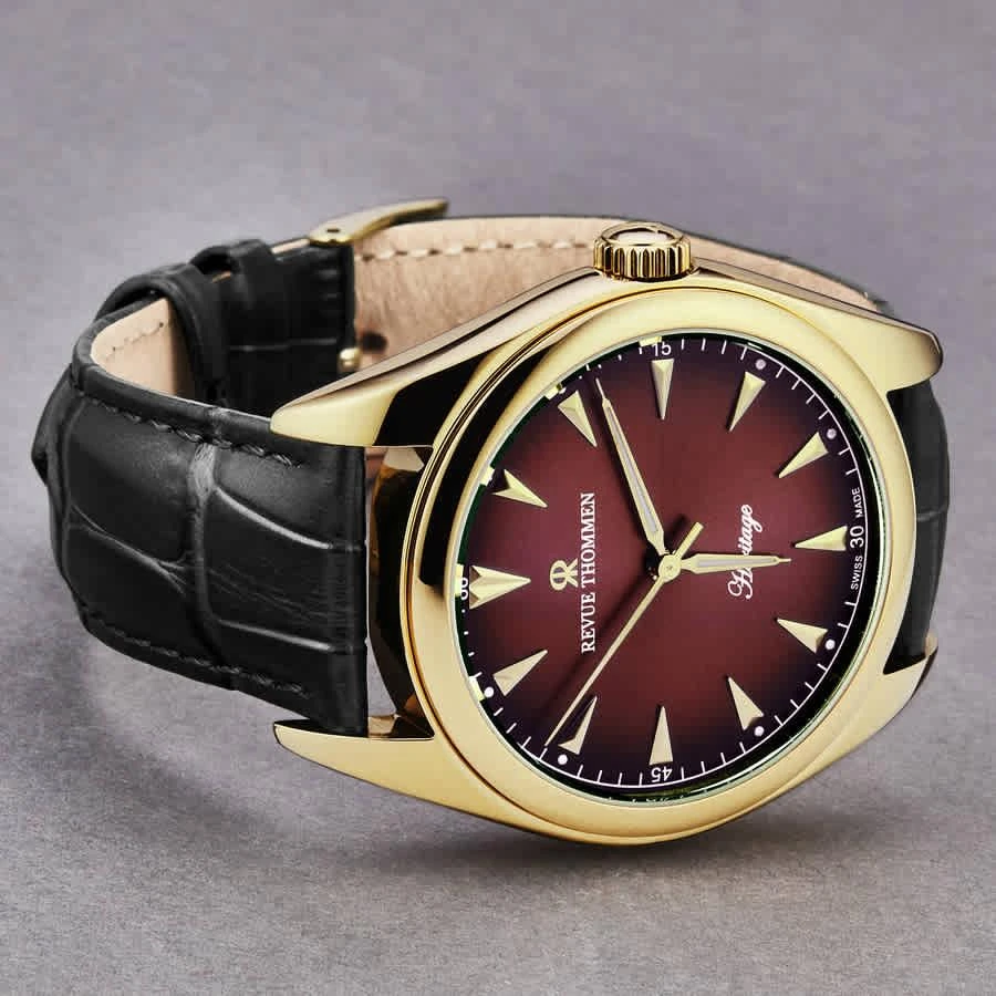 商品Revue Thommen|Revue Thommen Heritage Automatic Red Dial Mens Watch 21010.2516,价格¥3333,第2张图片详细描述