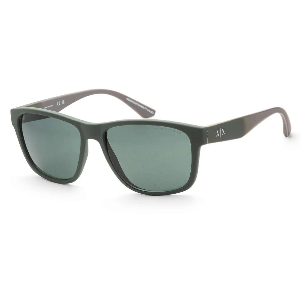 商品Armani Exchange|Armani Exchange Men's Green Pillow Sunglasses,价格¥226,第1张图片