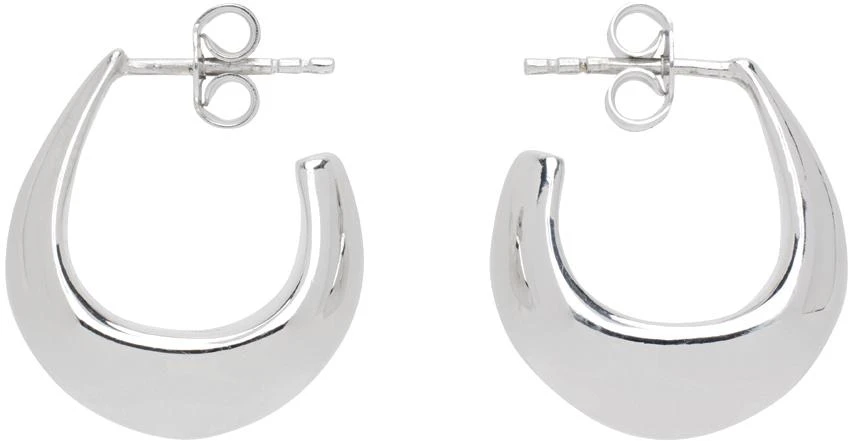 商品Lemaire|Silver Curved Mini Drop Earrings,价格¥1387,第1张图片