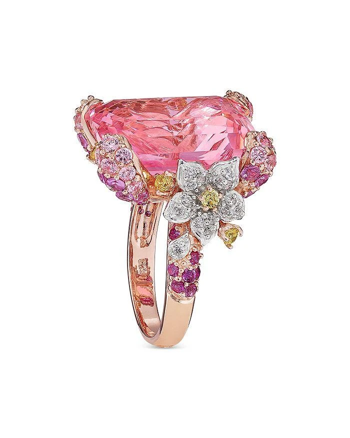 商品Anabela Chan|18K White Gold & Rose Gold Vermeil English Garden Simulated Stone Cinderella Ring,价格¥16704,第3张图片详细描述