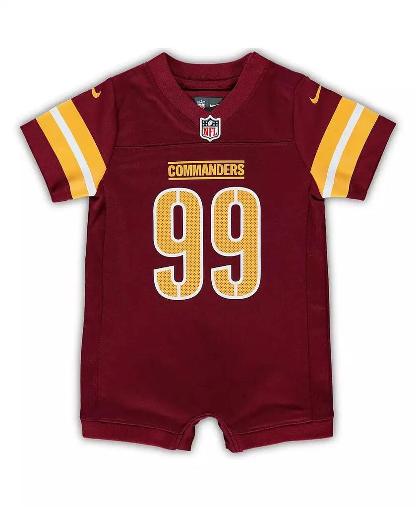 商品NIKE|Newborn and Infant Boys and Girls Chase Young Burgundy Washington Commanders Game Romper Jersey,价格¥299,第2张图片详细描述