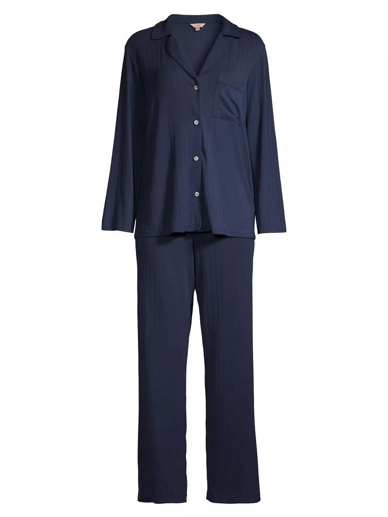 商品Eberjey|Gisele Rib The Long PJ Set,价格¥1176,第1张图片