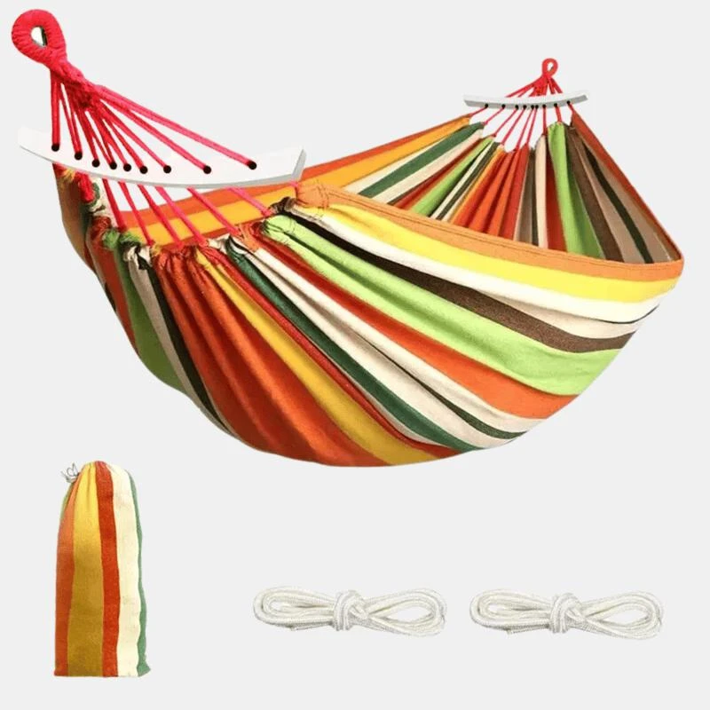 商品Vigor|Folding Double Hanging Nylon Wholesale Swing Portable Outdoor Camping Hammock Canvas Hammock Bed,价格¥202,第2张图片详细描述