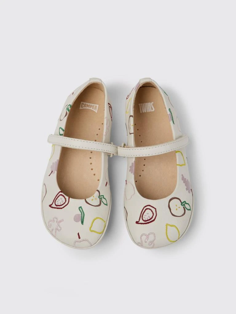 商品Camper|Twins ballet flats in white leather,价格¥533,第3张图片详细描述