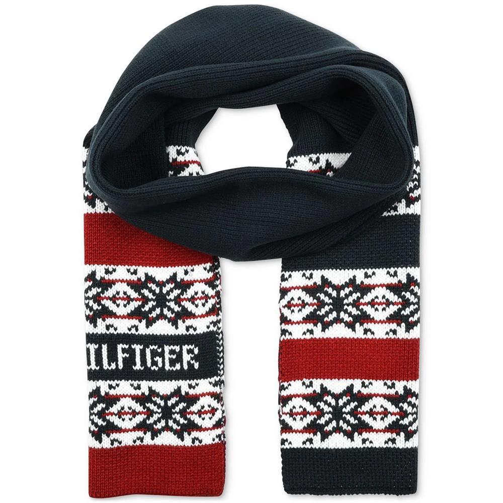 商品Tommy Hilfiger|Men's Snowflake Fair Isle Scarf,价格¥298,第1张图片