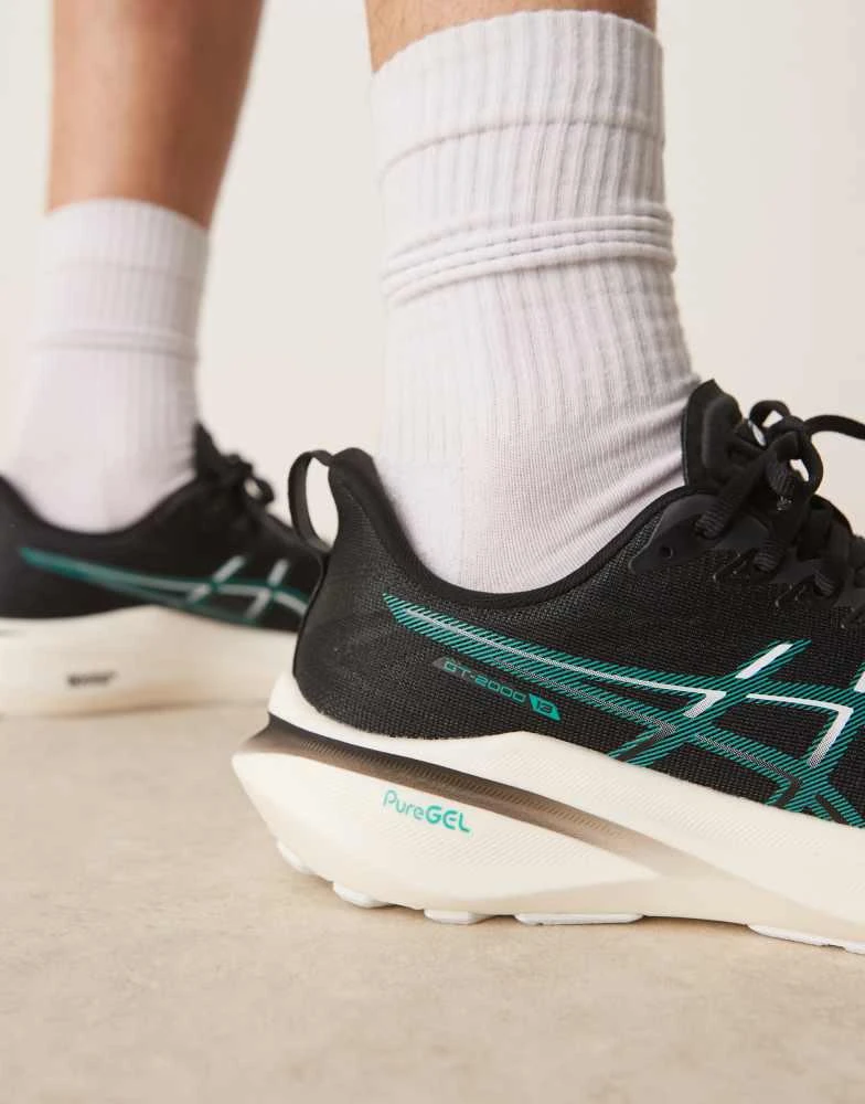 商品Asics|Asics GT-2000 13 running trainers in black and wave teal,价格¥1084,第3张图片详细描述