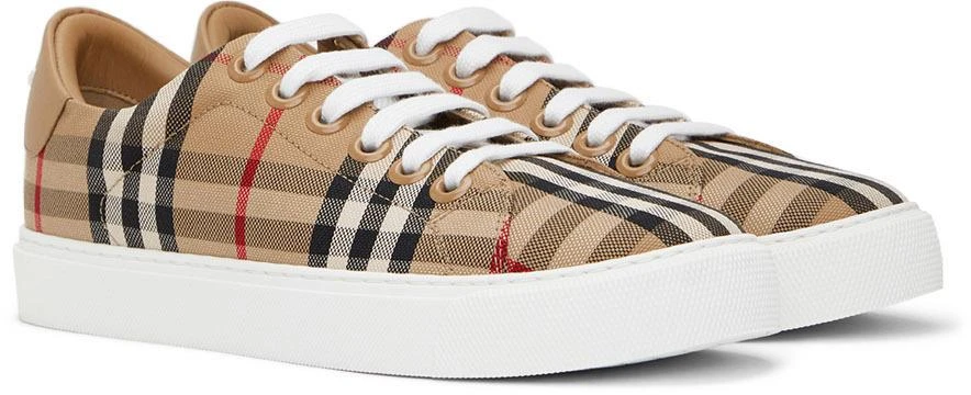 商品Burberry|Beige New Albridge Check Sneakers,价格¥4884,第4张图片详细描述