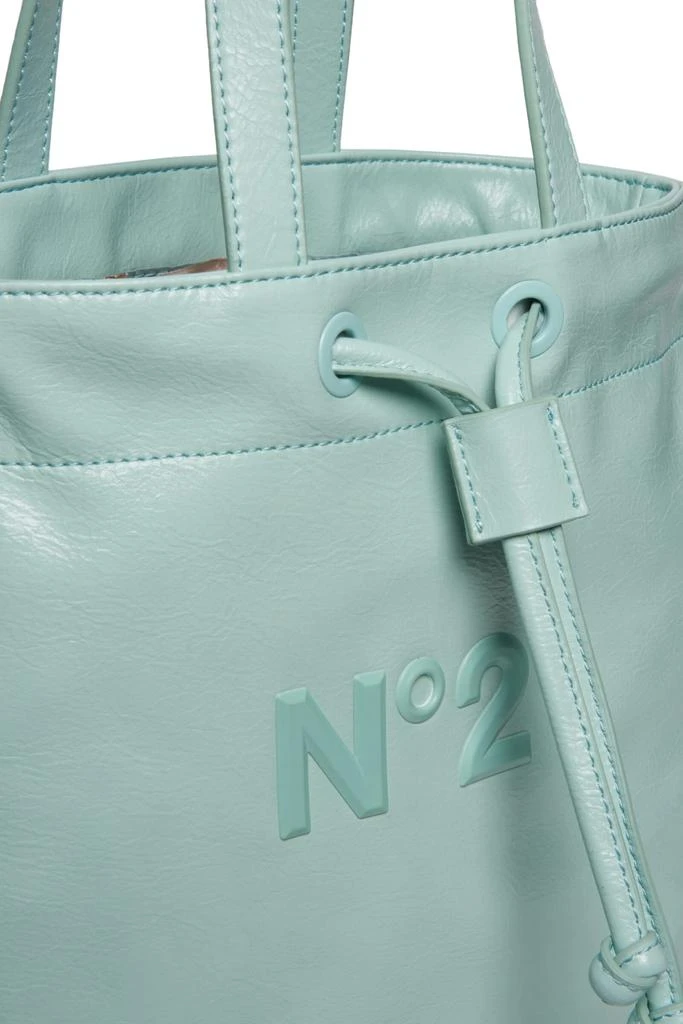 商品N°21|N21w30f Bags N°21 Mint Green Bucket Bag In Leatherette With Handles And Shoulder Strap,价格¥891,第3张图片详细描述