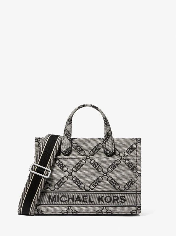 商品Michael Kors|Gigi Small Empire Logo Jacquard Messenger Bag,价格¥665,第1张图片