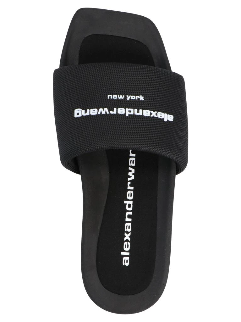 商品Alexander Wang|Logo Band Nylon Sliders Sandals Black,价格¥1765,第3张图片详细描述