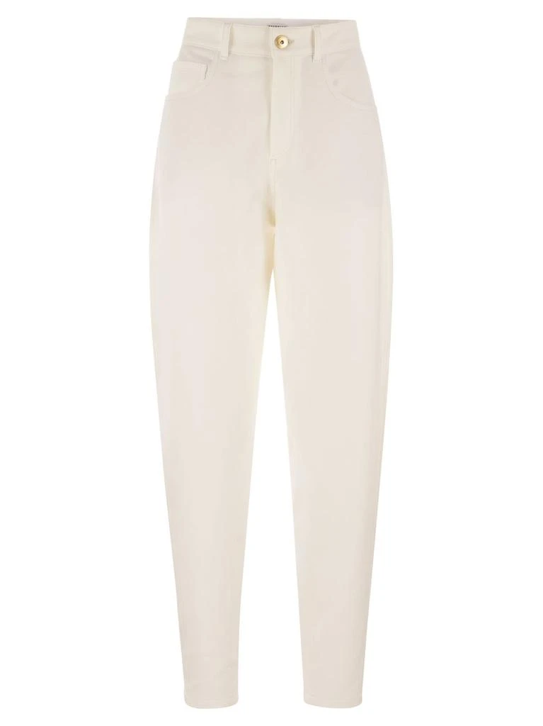 商品Brunello Cucinelli|Brunello Cucinelli Tapered-Leg Ankle-Length Trousers,价格¥2381-¥5516,第1张图片